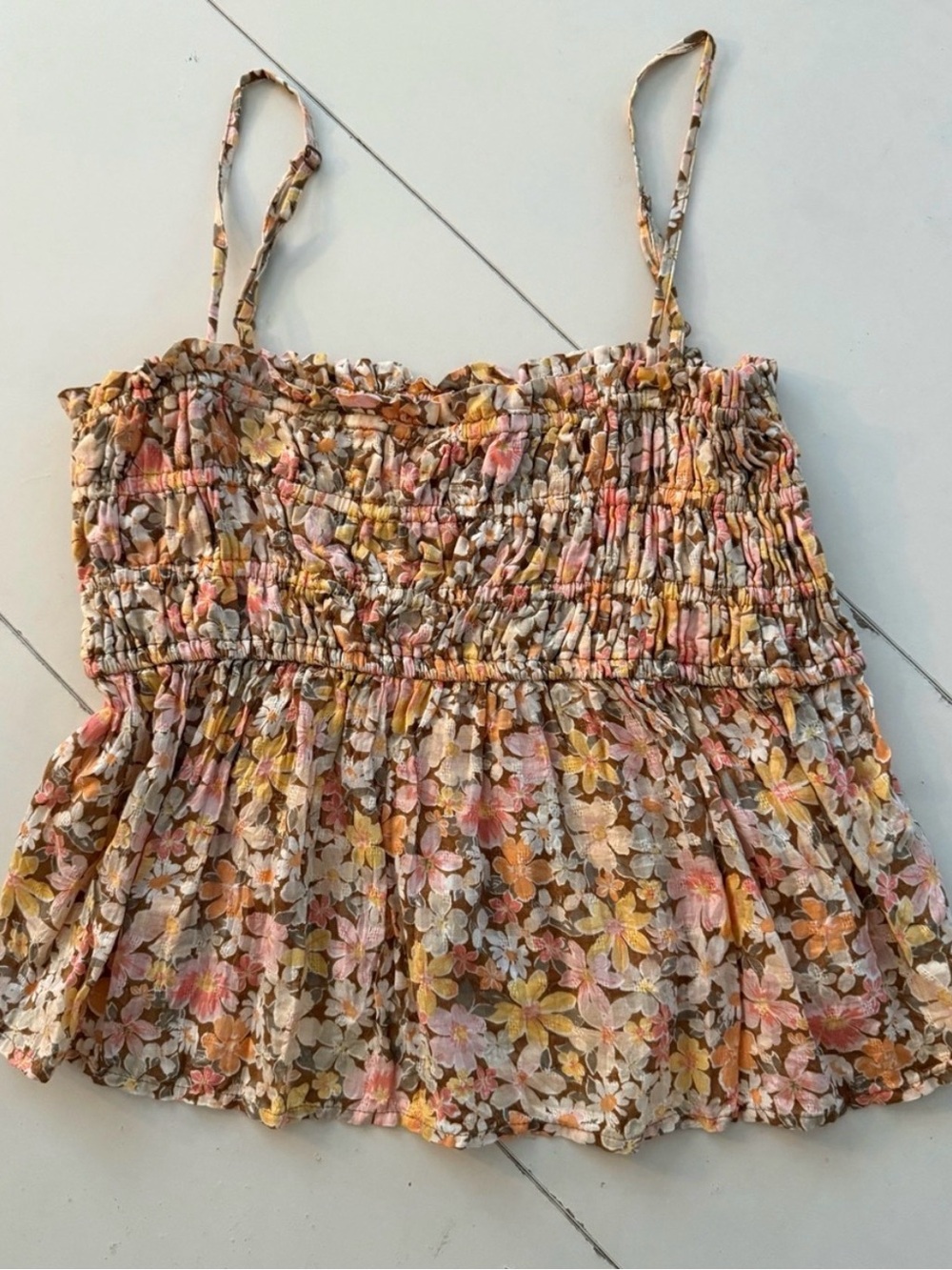 American Eagle Smocked Floral Camisole – Size M